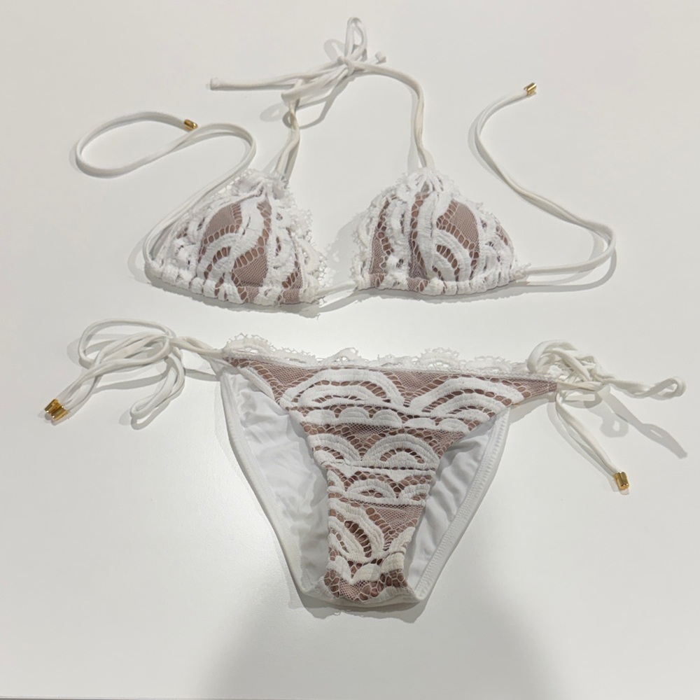 PQ Swim White Lace Bikini Set